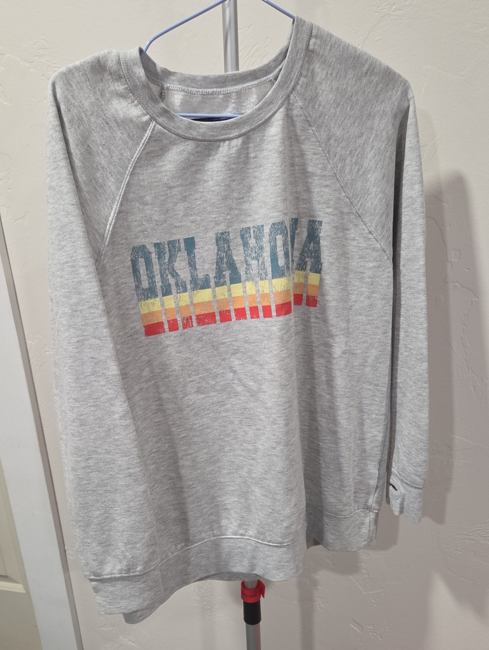 Oklahoma Grey Graphic Sweatshirt - Casual Pullover